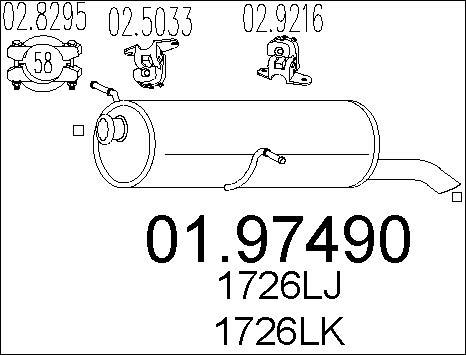 MTS 01.97490 - Глушник вихлопних газів кінцевий autozip.com.ua