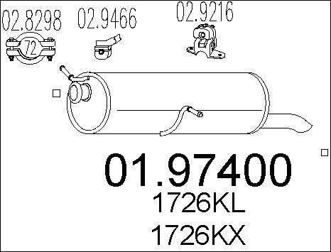 MTS 01.97400 - Глушник вихлопних газів кінцевий autozip.com.ua