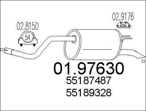 MTS 01.97630 - Глушник вихлопних газів кінцевий autozip.com.ua