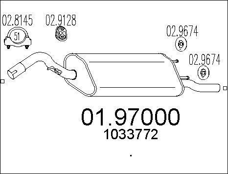 MTS 01.97000 - Глушник вихлопних газів кінцевий autozip.com.ua