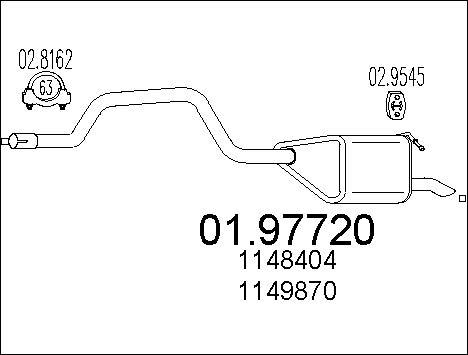 MTS 01.97720 - Глушник вихлопних газів кінцевий autozip.com.ua