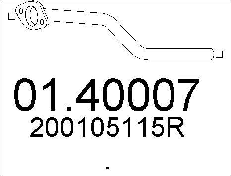 MTS 01.40007 - Труба вихлопного газу autozip.com.ua