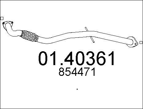 MTS 01.40361 - Труба вихлопного газу autozip.com.ua