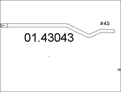 MTS 01.43043 - Труба вихлопного газу autozip.com.ua