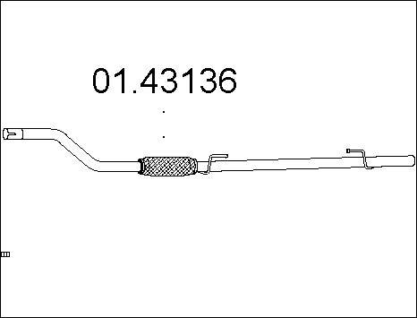 MTS 01.43136 - Труба вихлопного газу autozip.com.ua