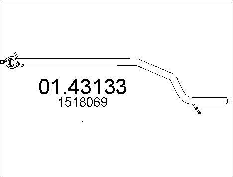 MTS 01.43133 - Труба вихлопного газу autozip.com.ua
