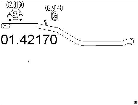 MTS 01.42170 - Труба вихлопного газу autozip.com.ua