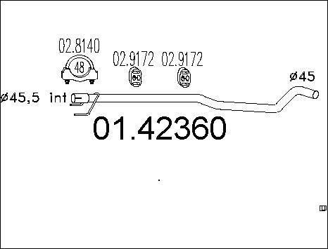 MTS 01.42360 - Труба вихлопного газу autozip.com.ua