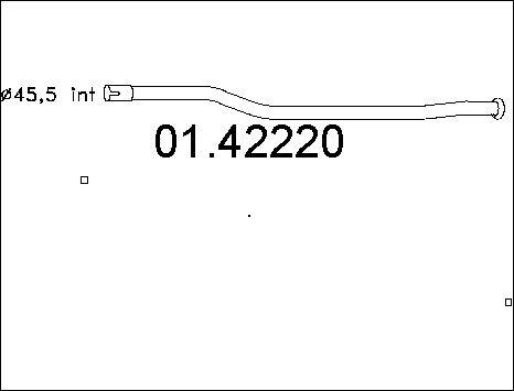 MTS 01.42220 - Труба вихлопного газу autozip.com.ua