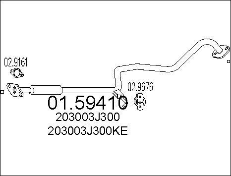 MTS 01.59410 - Середній глушник вихлопних газів autozip.com.ua