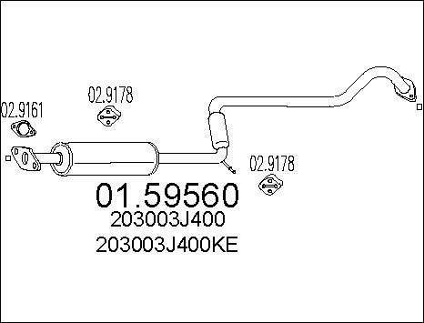 MTS 01.59560 - Середній глушник вихлопних газів autozip.com.ua