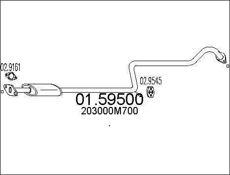 MTS 01.59500 - Середній глушник вихлопних газів autozip.com.ua