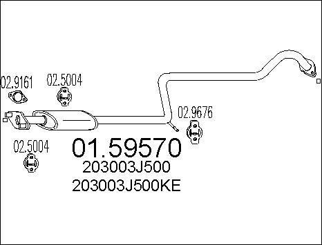 MTS 01.59570 - Середній глушник вихлопних газів autozip.com.ua