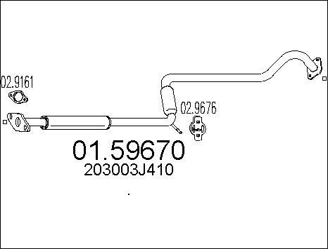 MTS 01.59670 - Середній глушник вихлопних газів autozip.com.ua