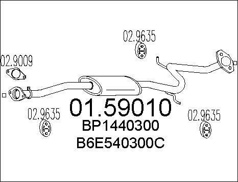 MTS 01.59010 - Середній глушник вихлопних газів autozip.com.ua