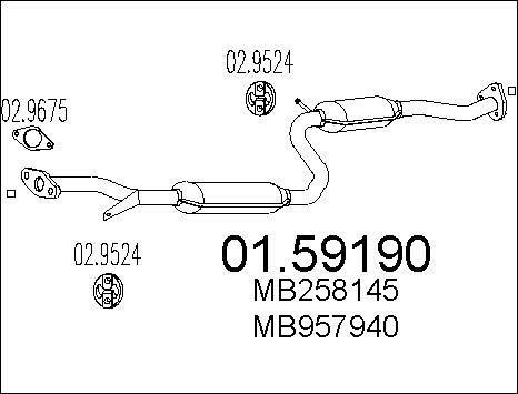 MTS 01.59190 - Середній глушник вихлопних газів autozip.com.ua