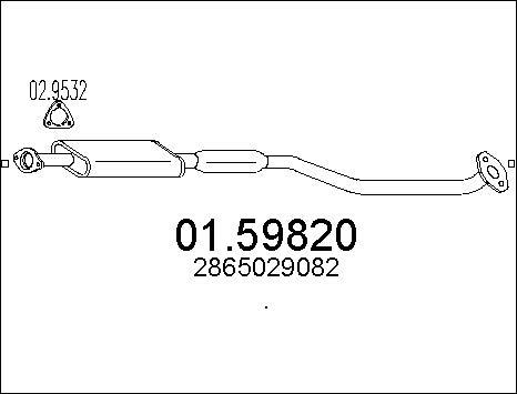 MTS 01.59820 - Середній глушник вихлопних газів autozip.com.ua