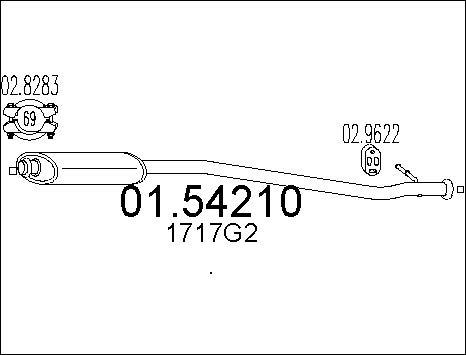 MTS 01.54210 - Середній глушник вихлопних газів autozip.com.ua