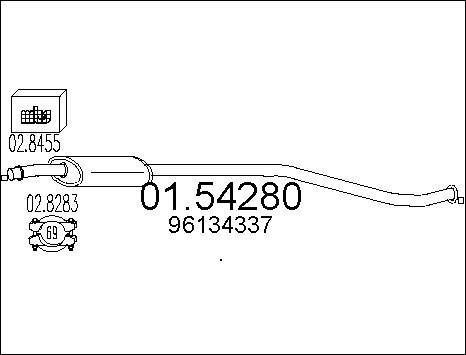 MTS 01.54280 - Середній глушник вихлопних газів autozip.com.ua