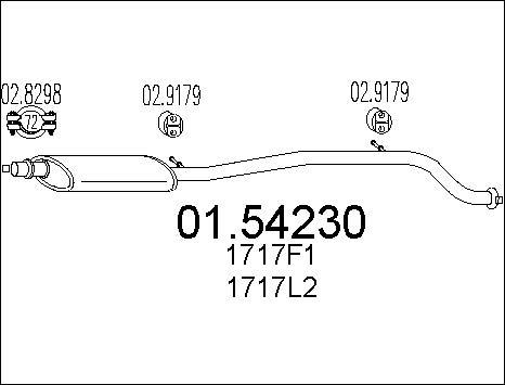 MTS 01.54230 - Середній глушник вихлопних газів autozip.com.ua