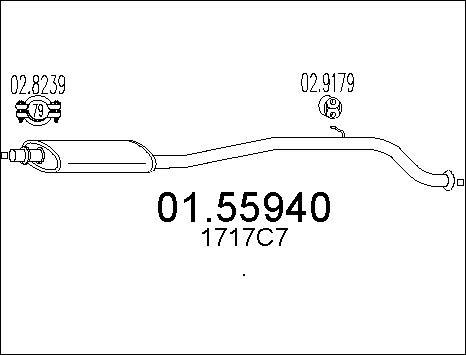 MTS 01.55940 - Середній глушник вихлопних газів autozip.com.ua