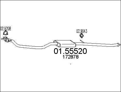 MTS 01.55520 - Середній глушник вихлопних газів autozip.com.ua