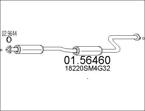 MTS 01.56460 - Середній глушник вихлопних газів autozip.com.ua