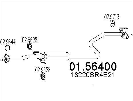 MTS 01.56400 - Середній глушник вихлопних газів autozip.com.ua