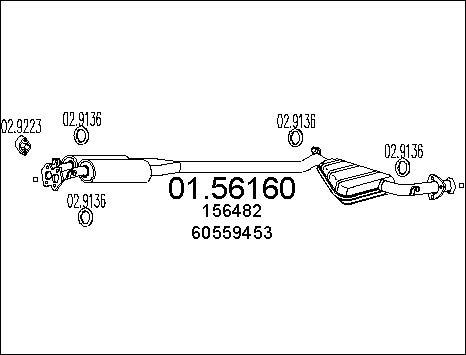 MTS 01.56160 - Середній глушник вихлопних газів autozip.com.ua