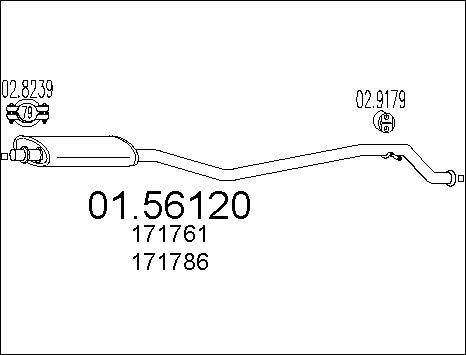 MTS 01.56120 - Середній глушник вихлопних газів autozip.com.ua