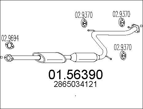 MTS 01.56390 - Середній глушник вихлопних газів autozip.com.ua