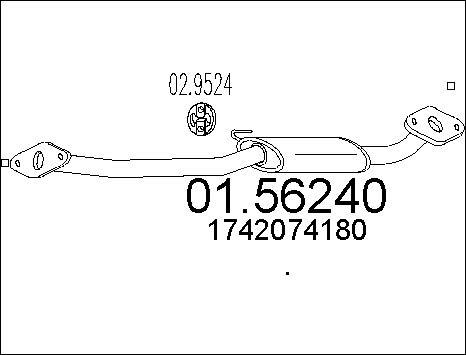 MTS 01.56240 - Середній глушник вихлопних газів autozip.com.ua