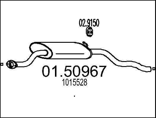 MTS 01.50967 - Середній глушник вихлопних газів autozip.com.ua