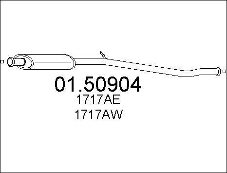 MTS 01.50904 - Середній глушник вихлопних газів autozip.com.ua