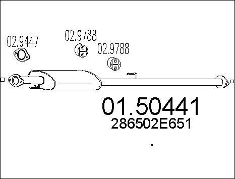MTS 01.50441 - Середній глушник вихлопних газів autozip.com.ua
