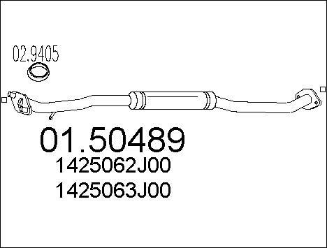 MTS 01.50489 - Середній глушник вихлопних газів autozip.com.ua