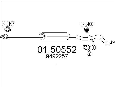 MTS 01.50552 - Середній глушник вихлопних газів autozip.com.ua