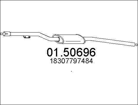 MTS 01.50696 - Середній глушник вихлопних газів autozip.com.ua