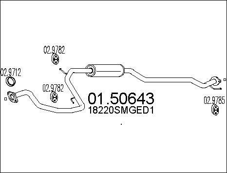 MTS 01.50643 - Середній глушник вихлопних газів autozip.com.ua