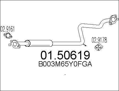 MTS 01.50619 - Глушник вихлопних газів кінцевий autozip.com.ua