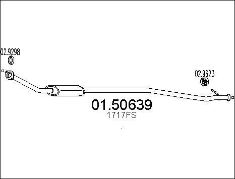 MTS 01.50639 - Середній глушник вихлопних газів autozip.com.ua