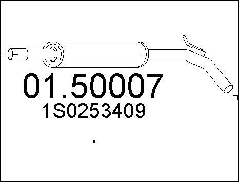 MTS 01.50007 - Середній глушник вихлопних газів autozip.com.ua