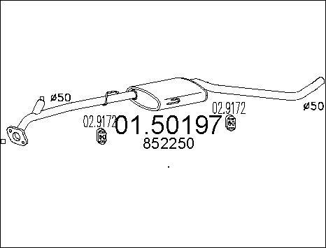 MTS 01.50197 - Середній глушник вихлопних газів autozip.com.ua