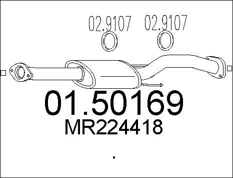 MTS 01.50169 - Середній глушник вихлопних газів autozip.com.ua