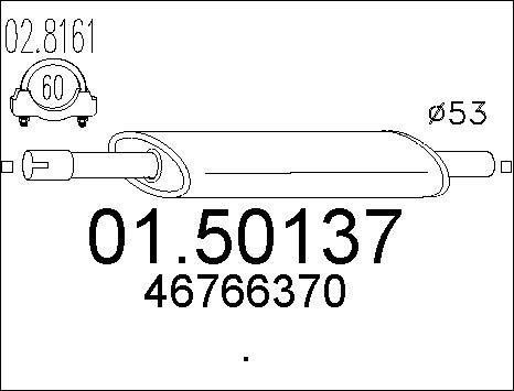 MTS 01.50137 - Середній глушник вихлопних газів autozip.com.ua