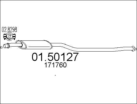 MTS 01.50127 - Середній глушник вихлопних газів autozip.com.ua