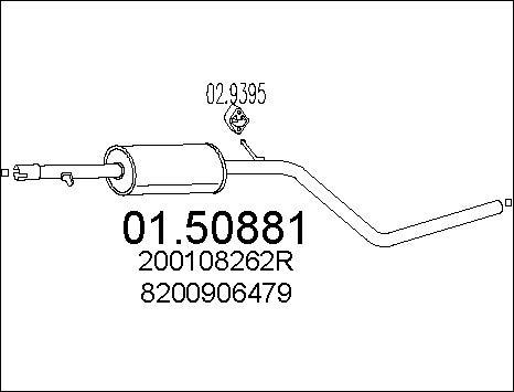 MTS 01.50881 - Середній глушник вихлопних газів autozip.com.ua