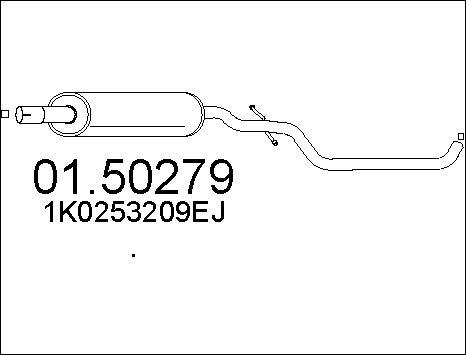 MTS 01.50279 - Середній глушник вихлопних газів autozip.com.ua