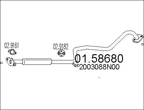 MTS 01.58680 - Середній глушник вихлопних газів autozip.com.ua