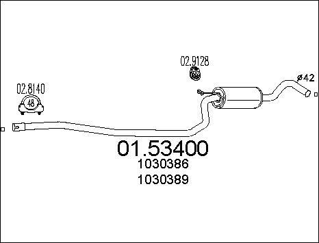 MTS 01.53400 - Середній глушник вихлопних газів autozip.com.ua